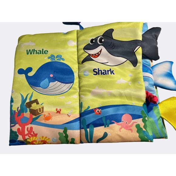 Set Of 3 Baby Soft Crinkle Cloth Books with Teethers - Picture 3 of 12